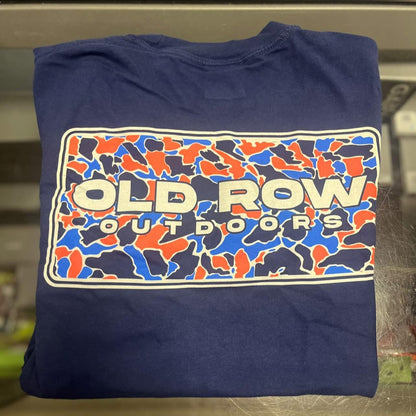 Old Row, Camo USA Pocket Tee, Navy
