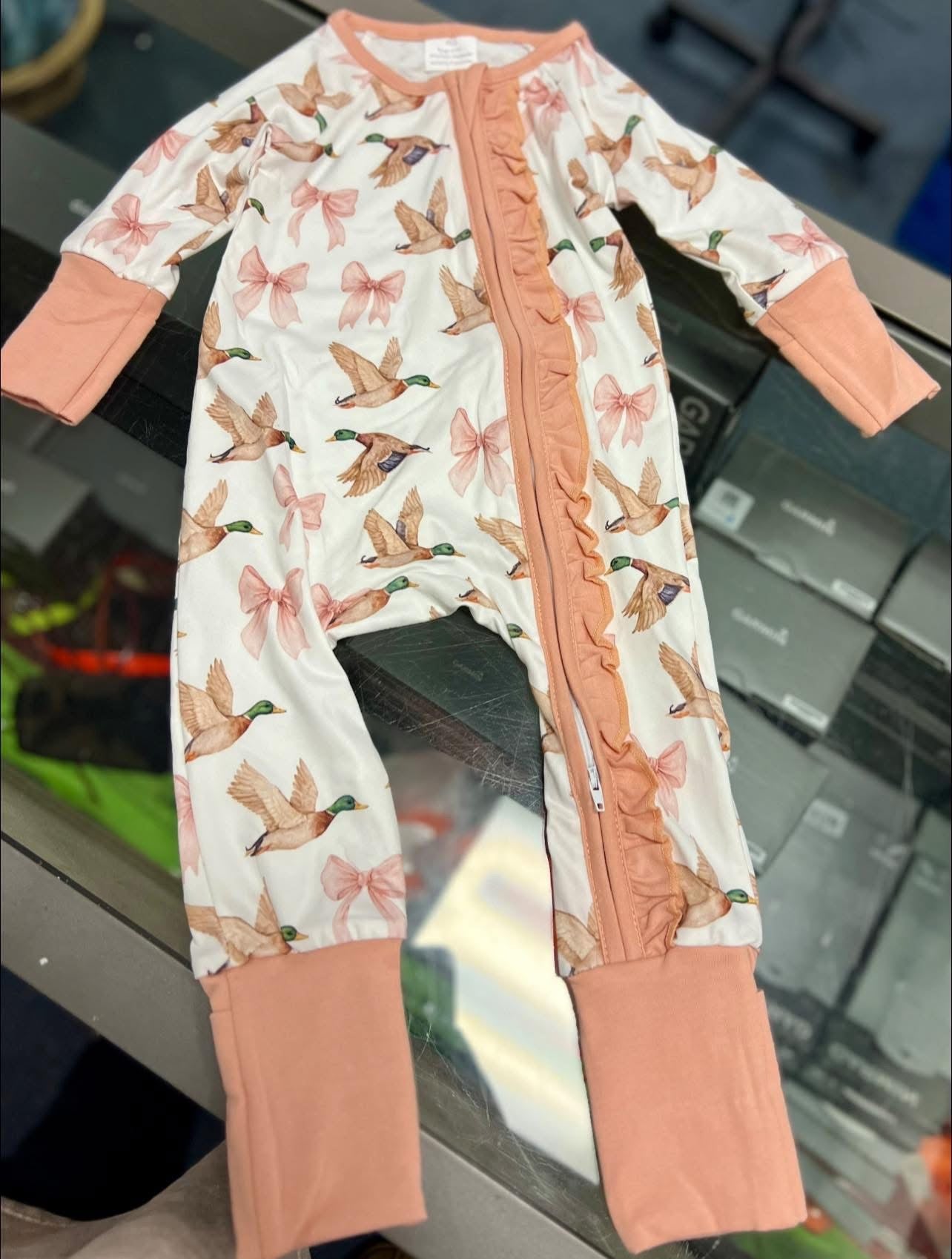 Baby Girl Duck Printed Sleeper