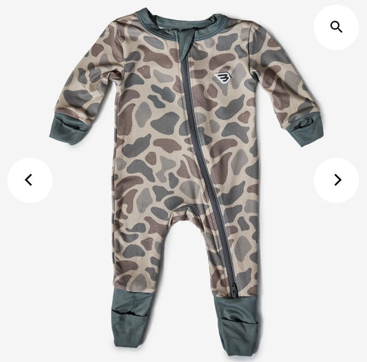 Burlebo Baby Zip Up, Classic Deer Camo