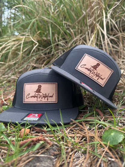 Combat Waterfowl, 7 Panel Charcoal Lab Patch Hat