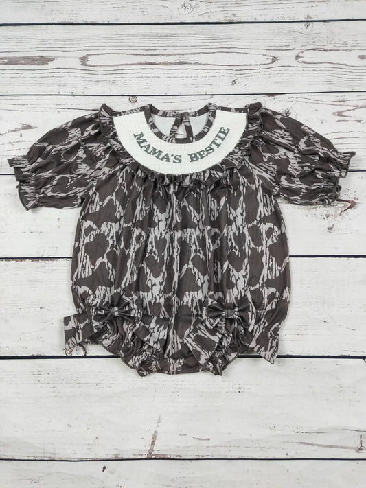 Mama's Bestie Smocked Camo Bubble