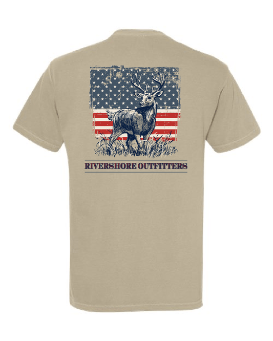 RSO Deer Flag Short Sleeve, Khaki
