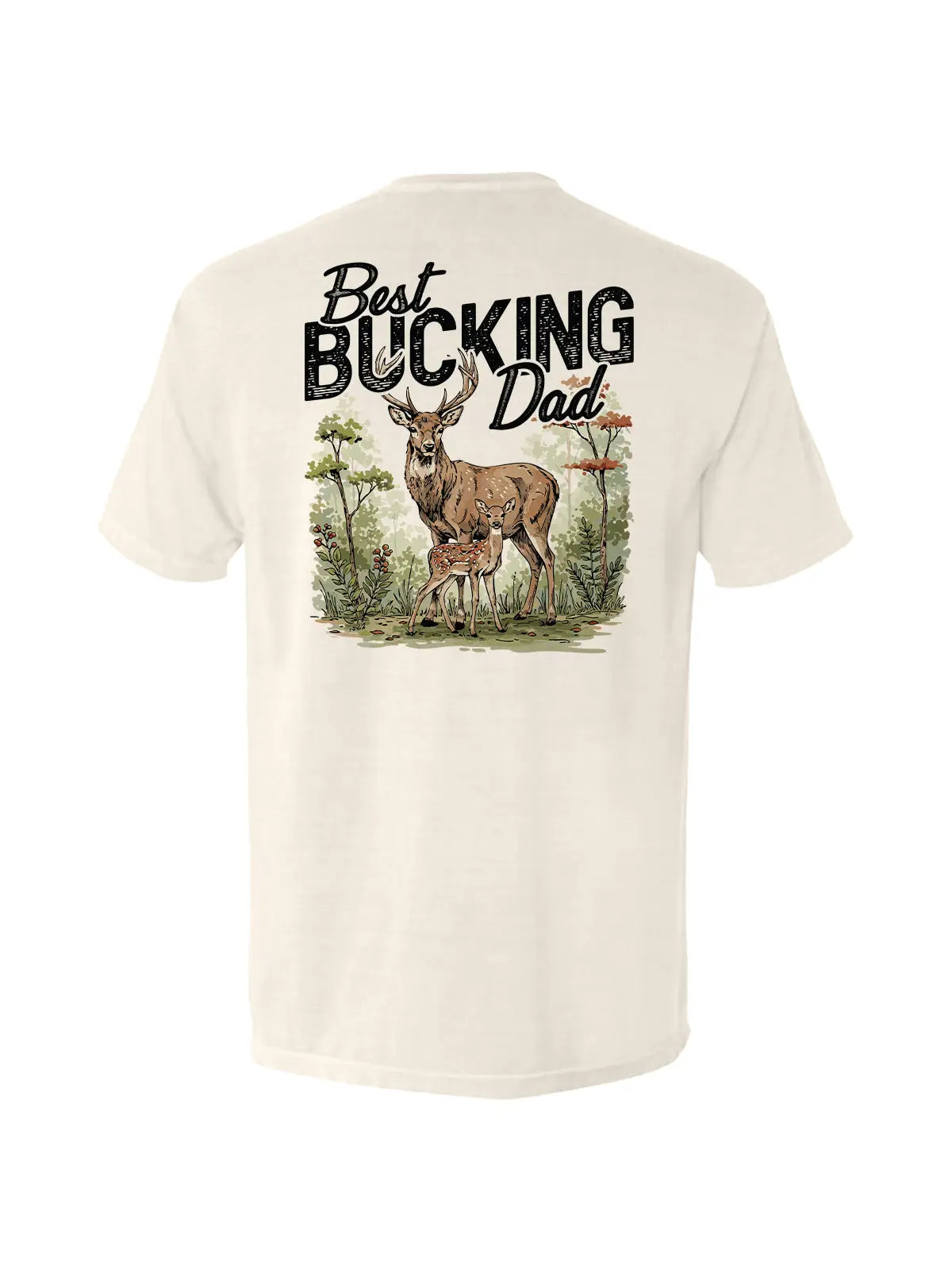 Best Buckin Dad Short Sleeve, Ivory
