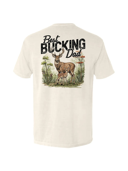 Best Buckin Dad Short Sleeve, Ivory