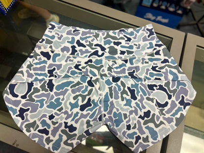 Buoy Women's Athletic Shorts, Blue Duck Camo