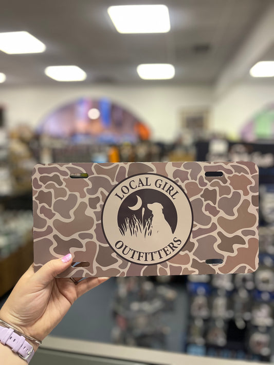 Local Girl LG Original FC Desert License Plate