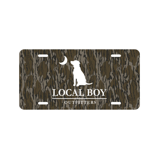 Dog & Moon License Plate, Original Bottomland