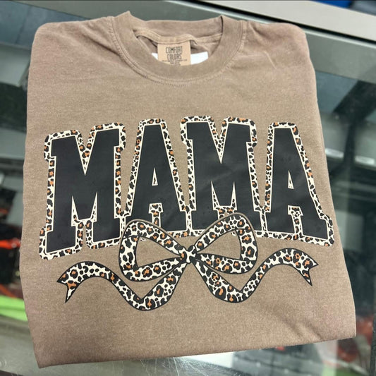 Leopard Mama Bow Tee