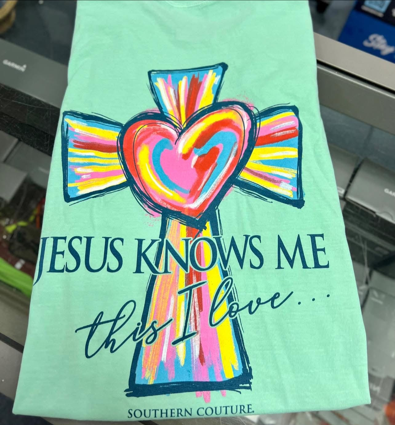 Comfort Jesus Knows Me Short Sleeve, Island Reef