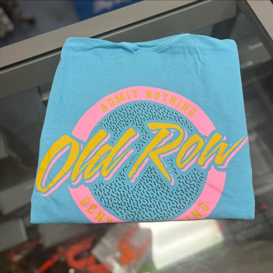 Old Row, Circle Logo Pocket Tee, Lagoon