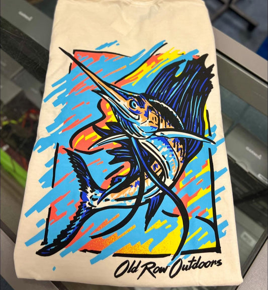 Old Row Neon Outdoors Sailfish Short Sleeve, Ivory