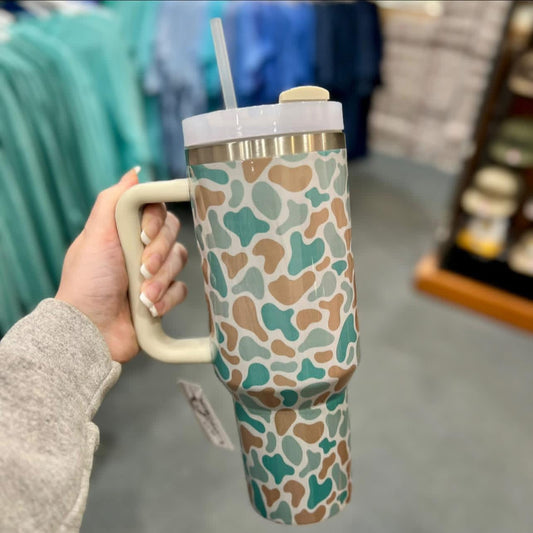 Camo Tumbler with Handle