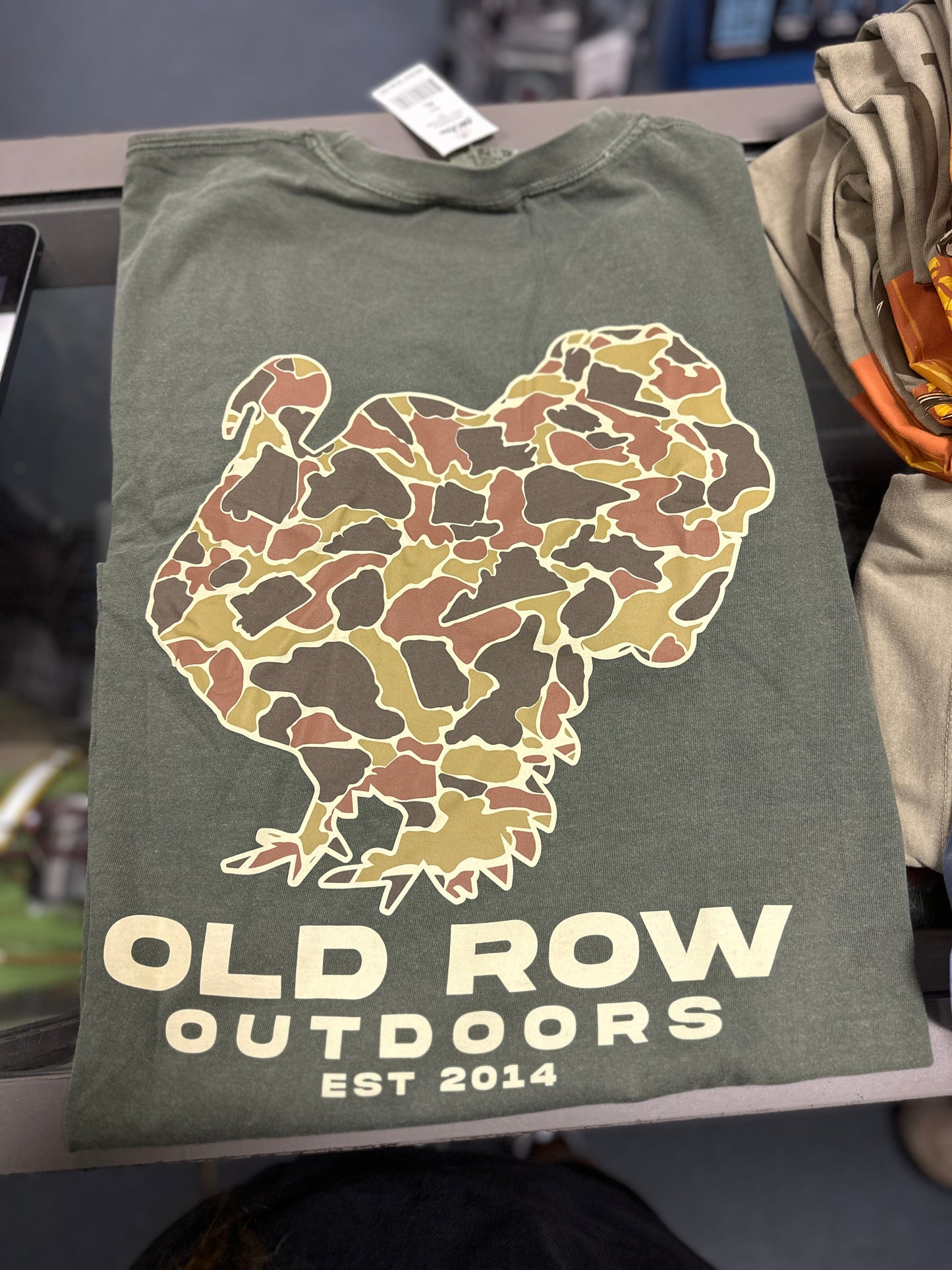 Camo Turkey Pocket Tee, Moss