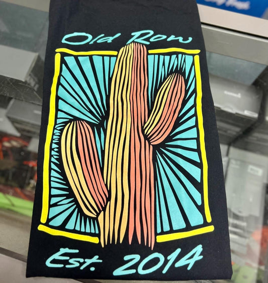 Old Row Neon Cactus Pocket Tee Short Sleeve, Black