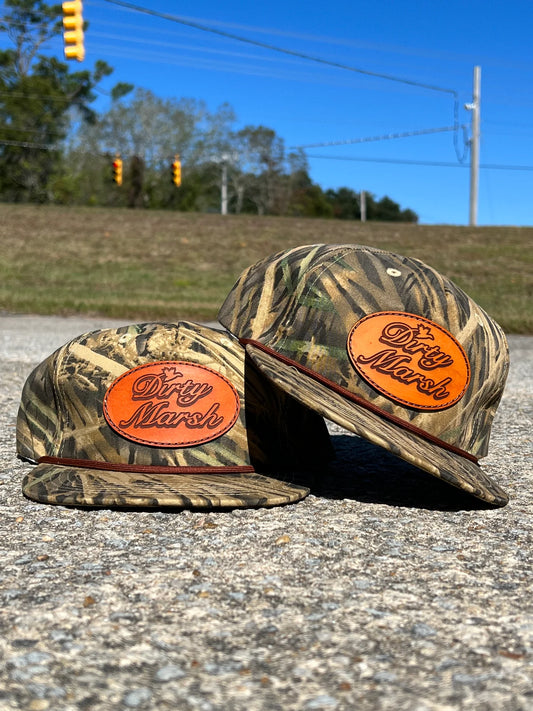 Classic Leather Patch Rope Hat, Shadow Grass
