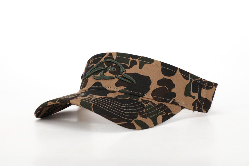 AFW Visor, Brown/Green Camo w/ Puff Logo