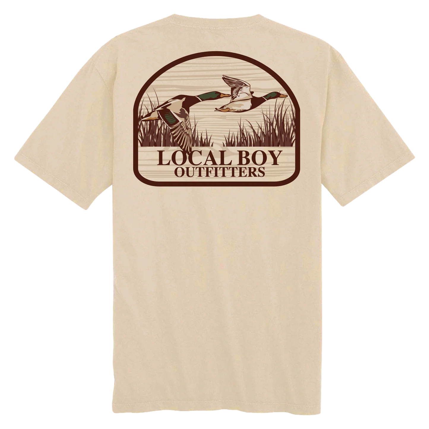 Mallard Marsh Patch Short Sleeve Tee, Latte