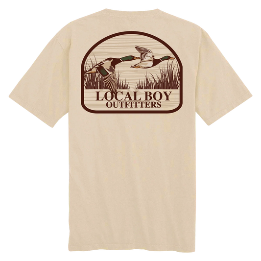 Mallard Marsh Patch Short Sleeve Tee, Latte