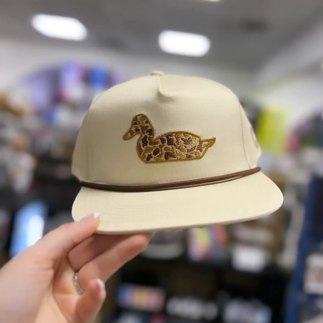 Cream Camo Duck Hat