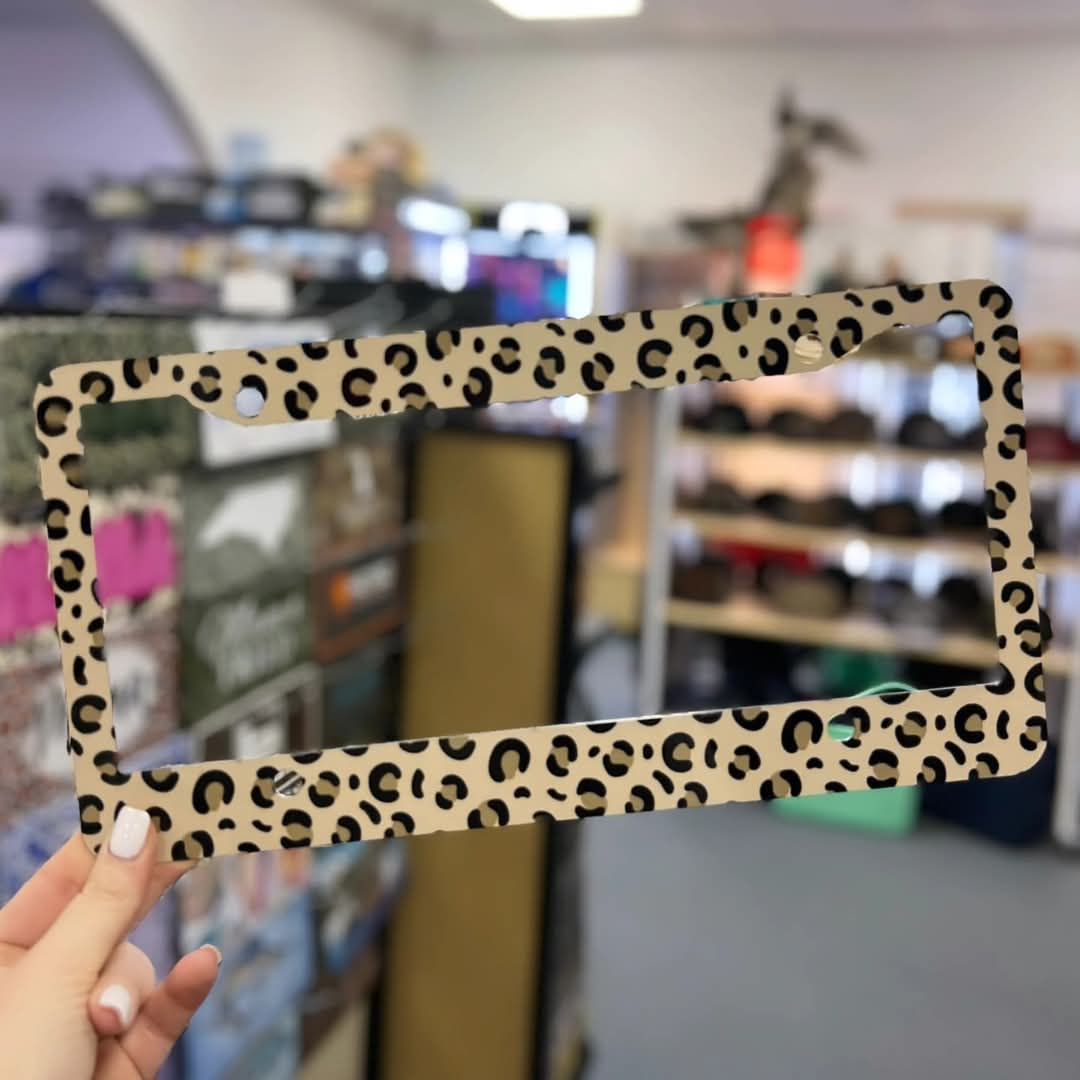 License Plate Frame, Leopard