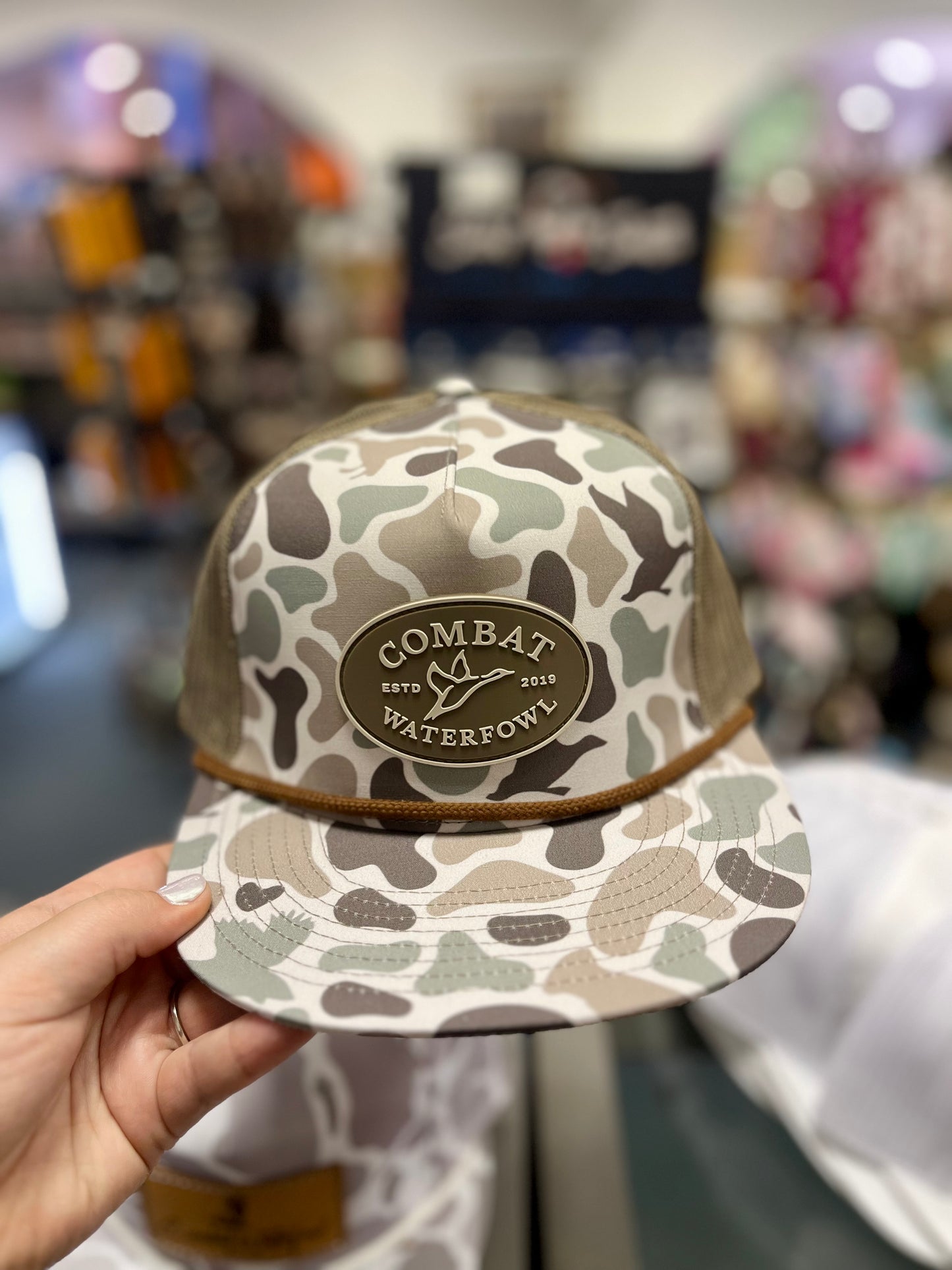 Combat Waterfowl, Front Lines Trucker Hat Patch, Diyala Camo