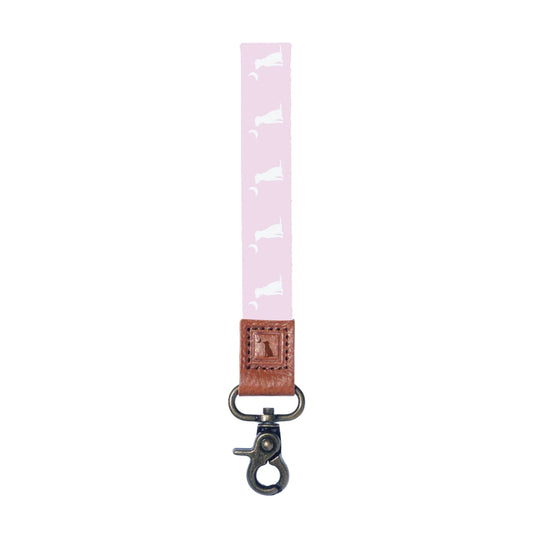 Local Girl Wrist Lanyard, Pink Dog & Moon