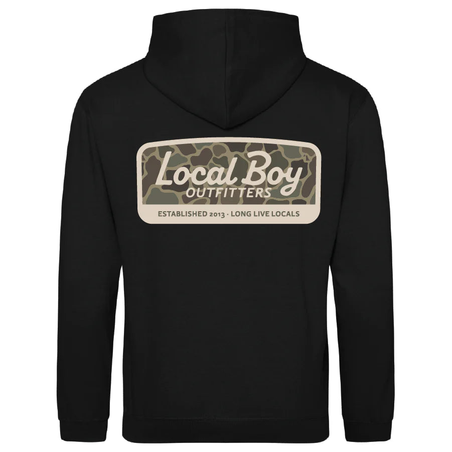 BWH Brush Camo Mark Hooded Sweatshirt, Black