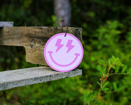 Pink Smiley Air Freshener