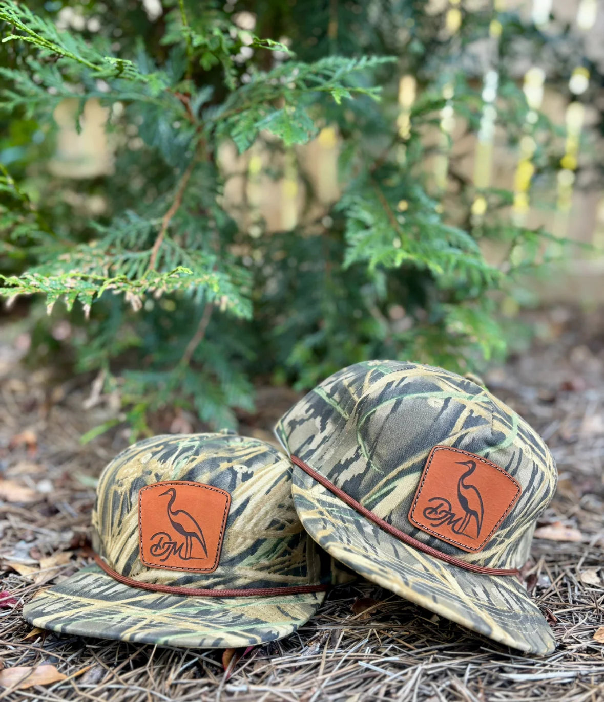 Backshore Leather Patch Rope Hat, Shadow Grass