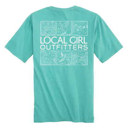 Local Girl Field & Forest Short Sleeve Tee, Chalky Mint