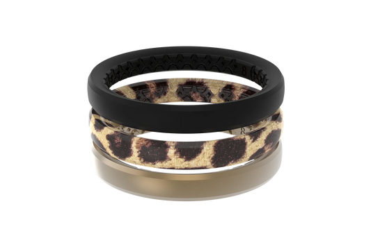 Women's Groove Life Stackable Ring, Leopard