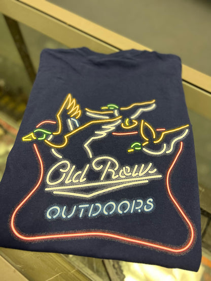 Neon Duck Pocket Tee, Navy