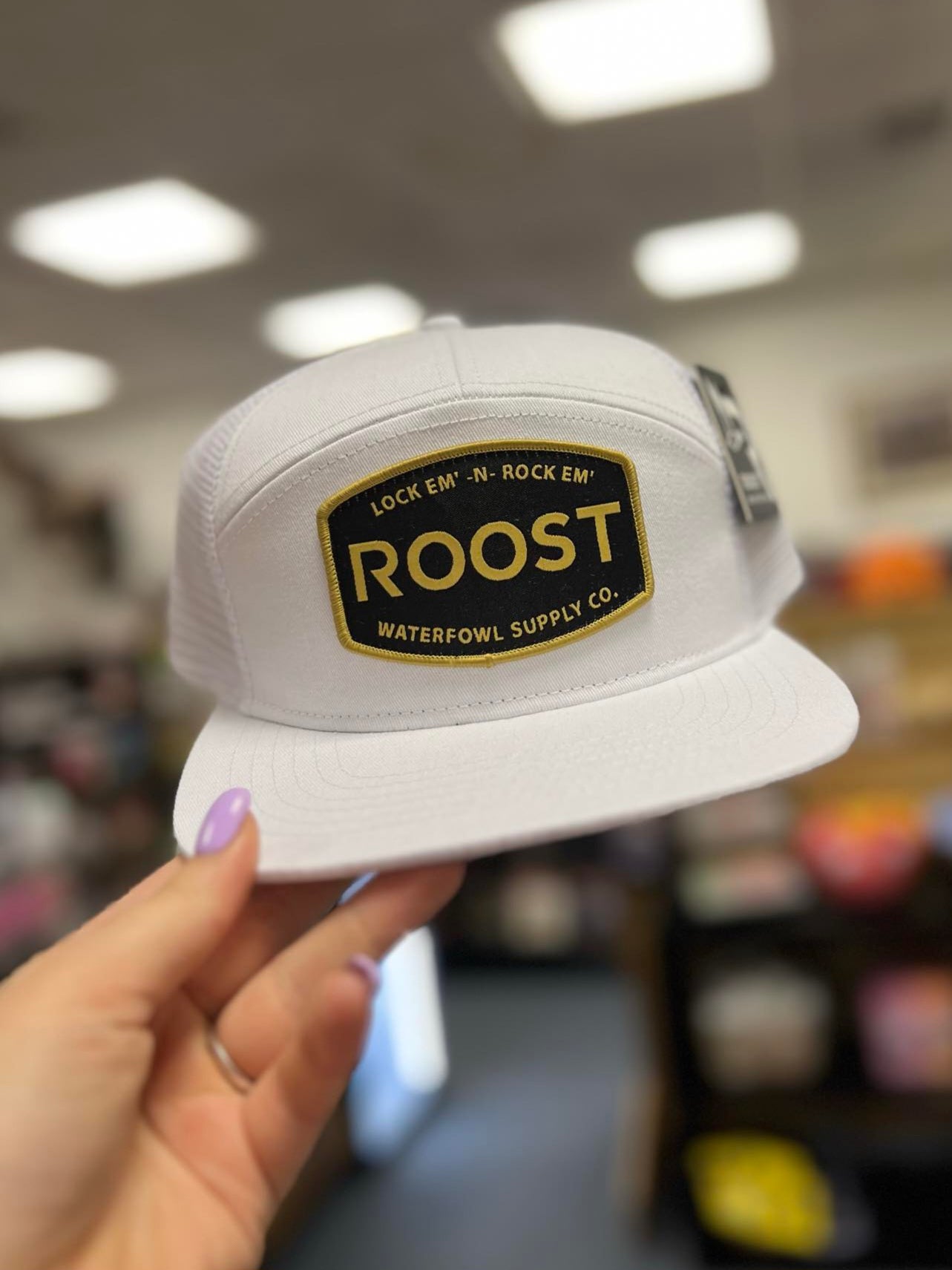 Roost White Patch Hat