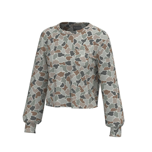 Local Girl Revive Crewneck, Forest Camo Flora