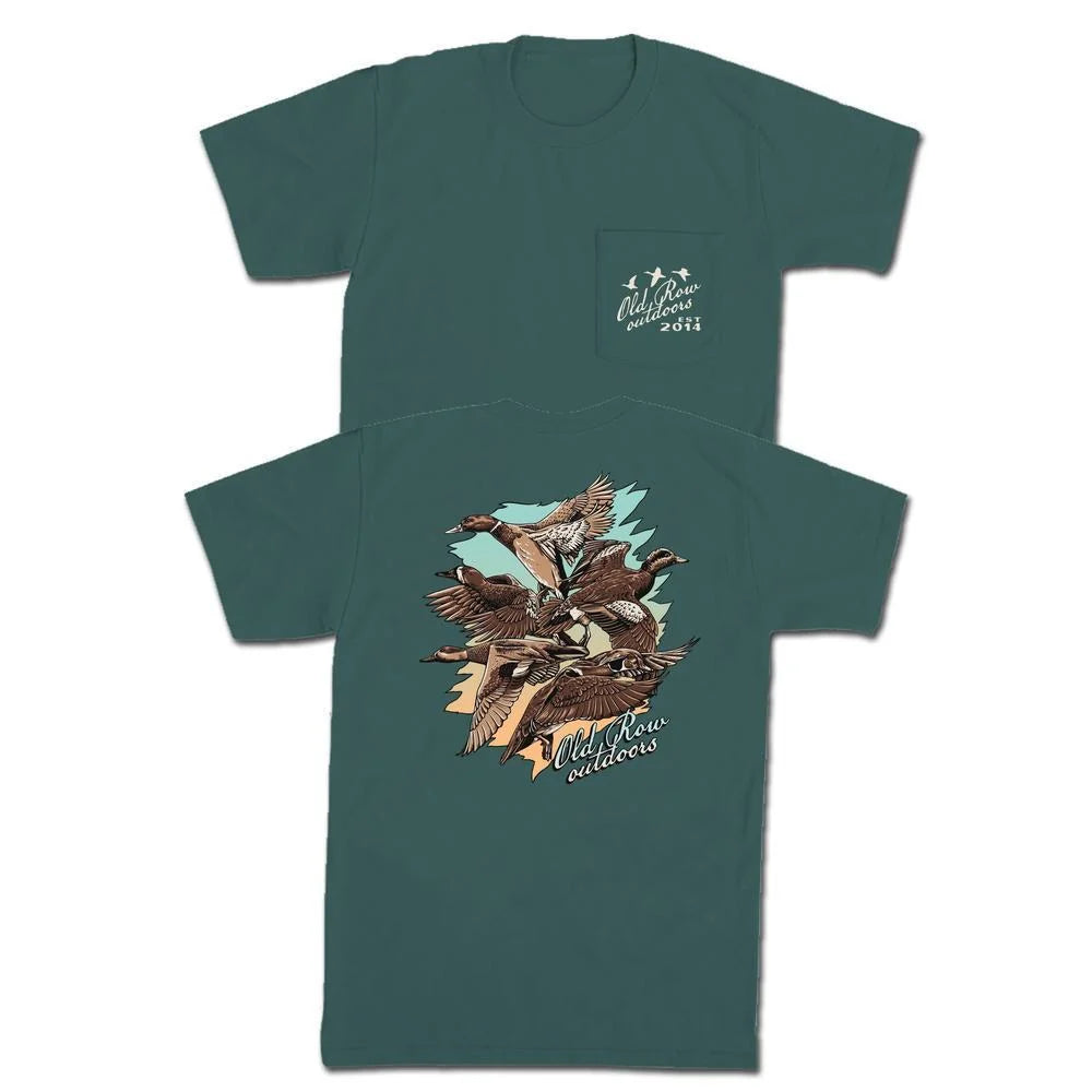 The Five Ducks Pocket Tee, Moss