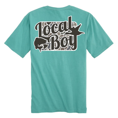 Open Season Localflage Short Sleeve Tee, Seafoam