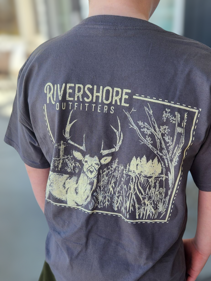 RSO Youth Blue Buck Short Sleeve, Charcoal