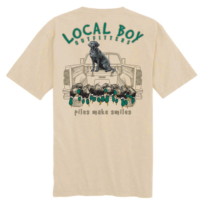 Piles Make Smiles Short Sleeve Tee, Latte