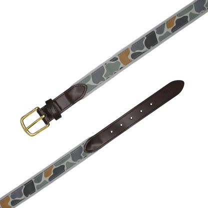 Local Boy Ribbon Belt, Forest Camo Bluff