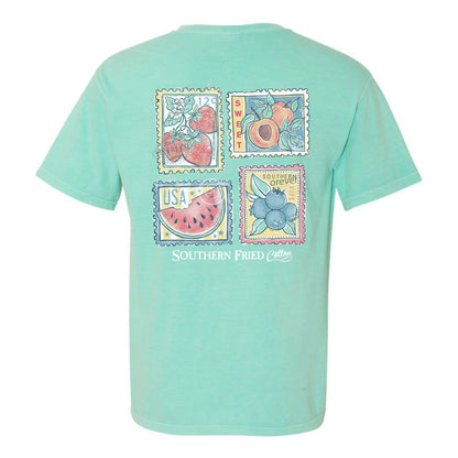 Sweet Stamps Short Sleeve, Chalky Mint