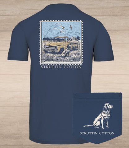 Two Old Faithfuls Short Sleeve, Navy