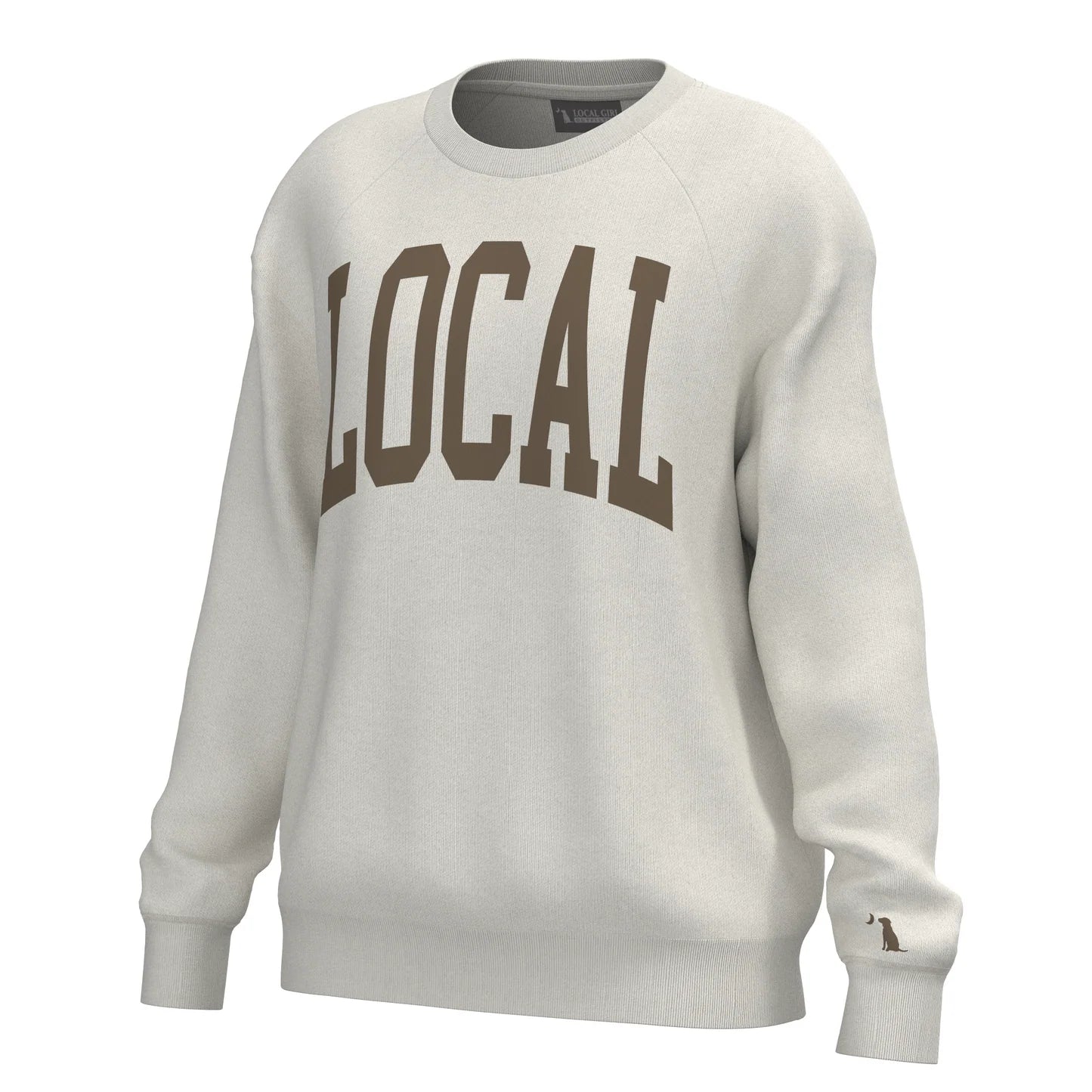 Local Girl LG Crescent Crew, Ivory
