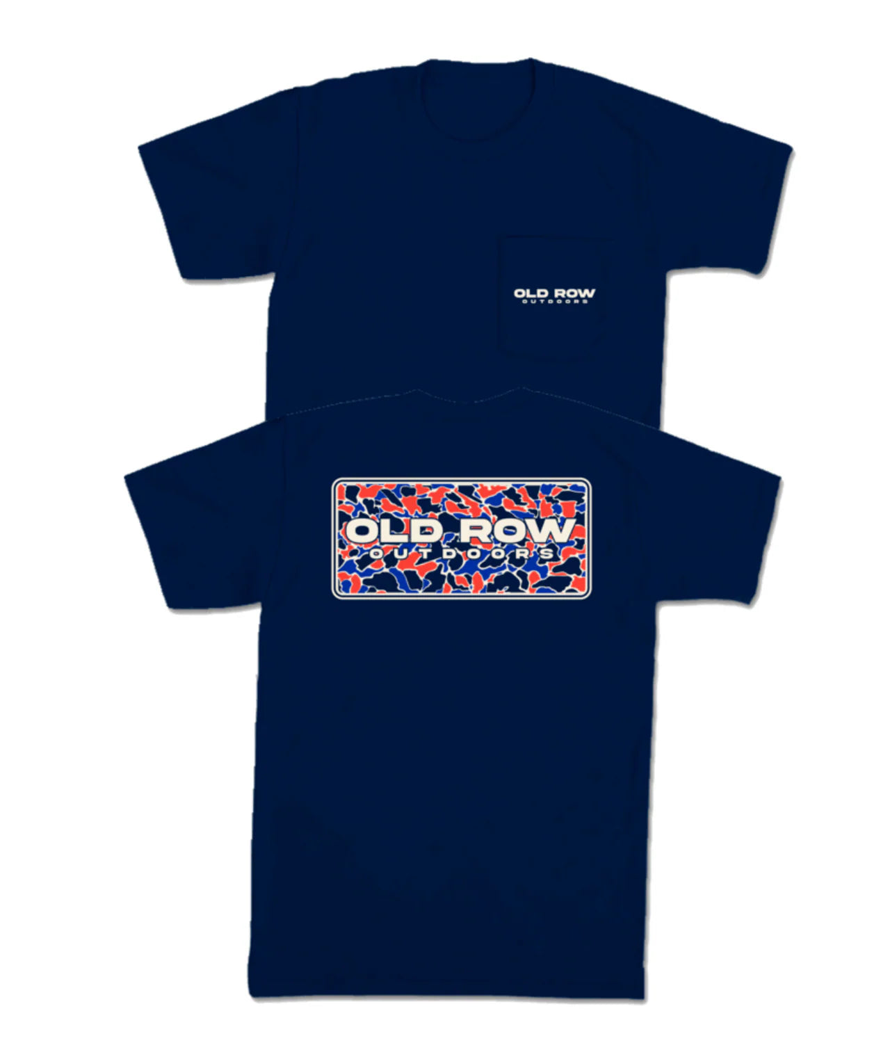 Old Row, Camo USA Pocket Tee, Navy