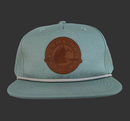 Circle Logo Large Leather Patch Rope Cap, Barnacle