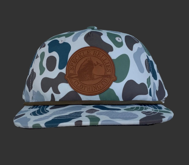 Circle Logo Large Leather Patch Rope Cap, Brackish
