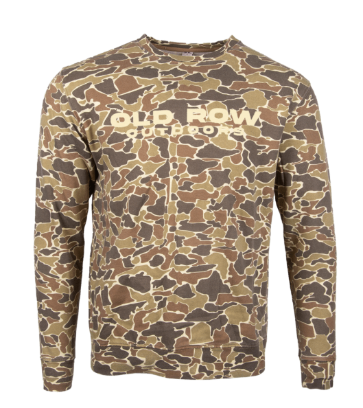 Old Row Outdoors Duck Camo Crewneck