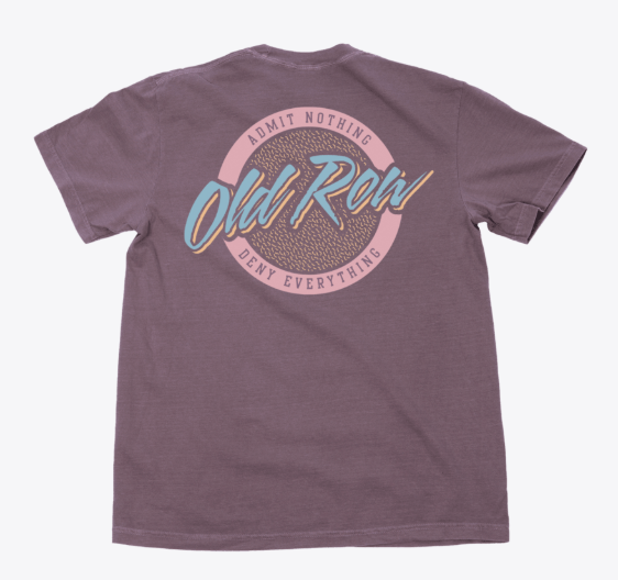 Old Row Circle Logo Pocket Tee, Wine
