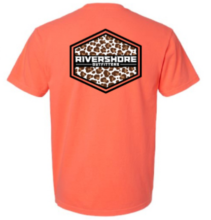 RSO Cheetah Logo Short Sleeve, Neon Red Orange