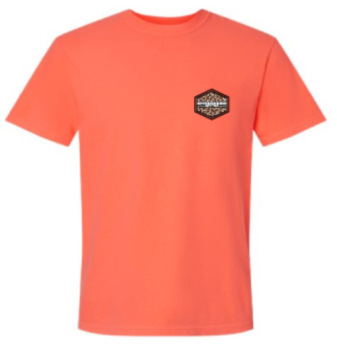 RSO Cheetah Logo Short Sleeve, Neon Red Orange