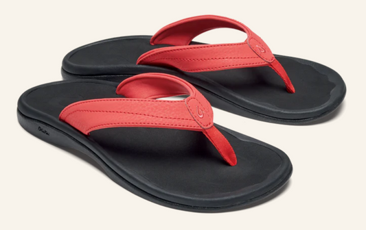 OluKai Women's 'Ohana, Hot Coral/Black